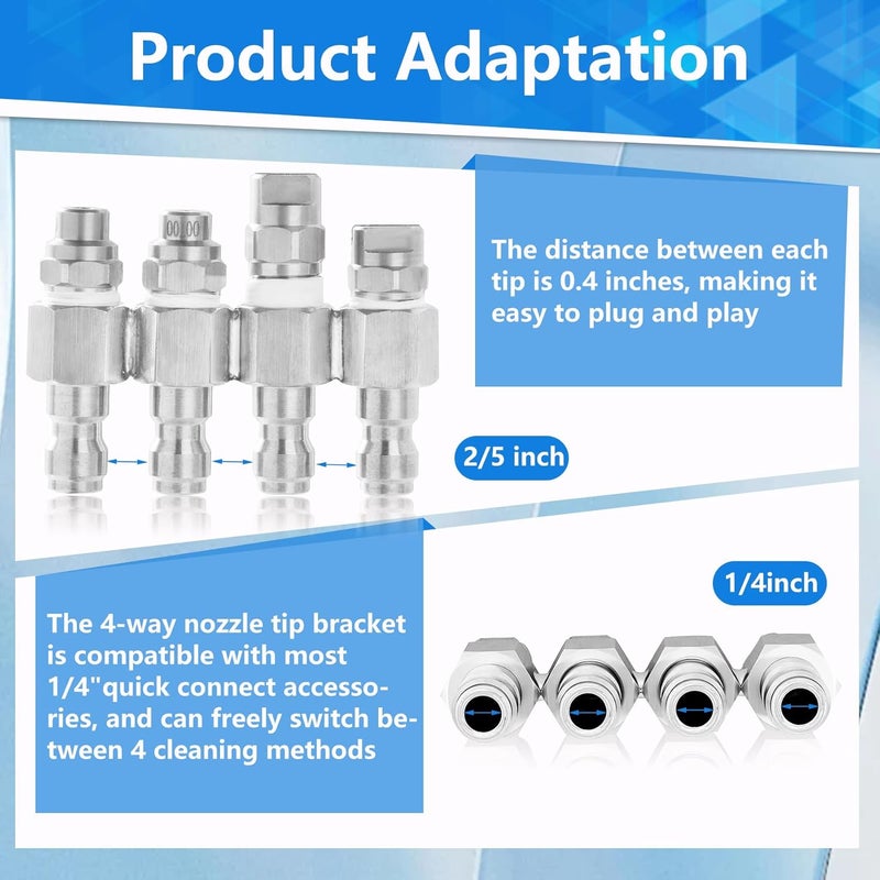 phabcf 4 Way Rod Nozzle suitable for 4 GPM Rod Pressure Washer Nozzle - Image 2